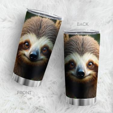 Imagem de Caneca de viagem Oasisdream Tumbler de aço inoxidável 600mL com tampa