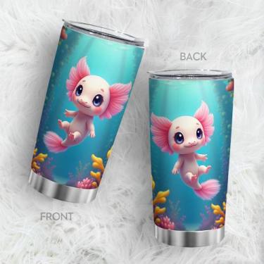 Imagem de Caneca de café de aço inoxidável Travel Tumbler Oasisdream 600ml