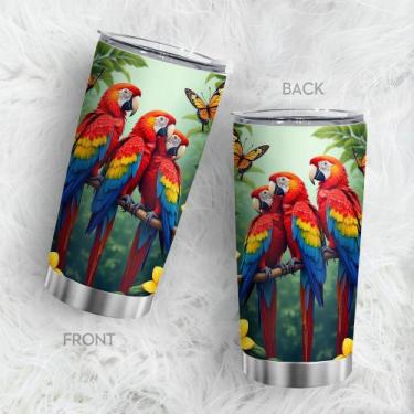 Imagem de Caneca Tumbler Oasisdream de aço inoxidável 600 ml com estampa de papa