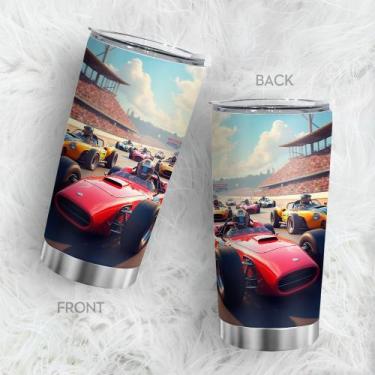 Imagem de Caneca de café Tumbler Oasisdream 600mL com impressão de carro