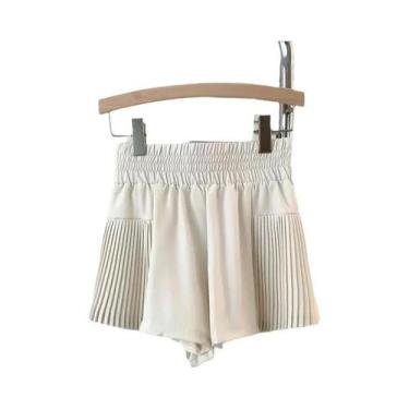 Imagem de Saia-Calça Plissada Feminina De Cintura Alta Com Shorts Internos Para 