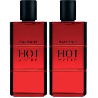 Imagem de Perfume Davidoff Hot Water EDT Spray Masculino 110ml Kit com 2