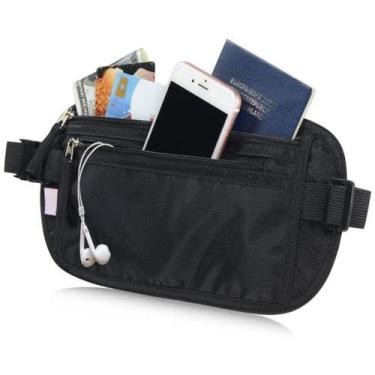 Imagem de Pochete Doleira, Porta Dinheiro, Passaporte, Documentos, Preto