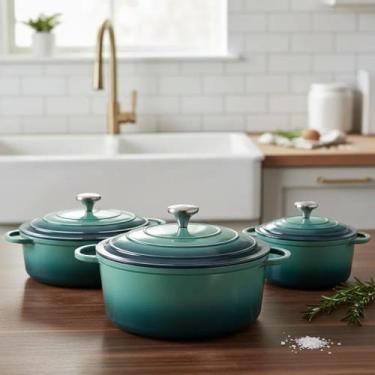 Imagem de Jogo De 3 Panelas Caçarolas Le Chef Indução Verde Hauskraft - Hauskraf