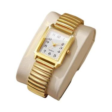 Imagem de Relógio De Pulso Feminino Com Mostrador Árabe, Pulseira Elástica, Reló