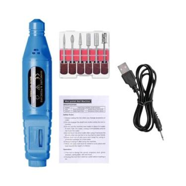 Imagem de Mini Lixadeira Elétrica Usb Para Unhas, Ferramenta Profissional De Pol