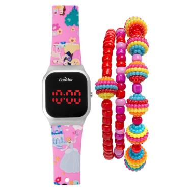 Imagem de Relógio Condor Feminino Ref: Cohb21aag/k8t Infantil LED Princesas