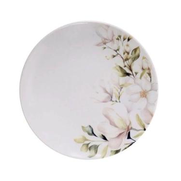Imagem de Prato de Sobremesa Branco 21cm Porcelana Decorada Avulso Tramontina Ma