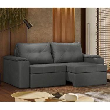 Imagem de Sofá Retrátil e Reclinável 3 Lugares com Porta Copos 230cm Tobago Yesc