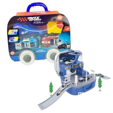 Imagem de Kit MALETA MAXSPEED Pista Ark Toys, Policia