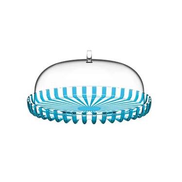 Imagem de Prato De Bolo Com Domo Em Bio Plástico Turquesa 31X16cm Dolcevita - Guzzini