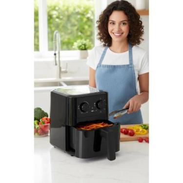 Imagem de Air Fryer 4,2L 1400W Potente Sem Óleo Preto - Congratulations Store