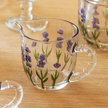 Imagem de Leiteira de Cristal Lavanda Hand Painted  Requinte em Cada Gota - Lume