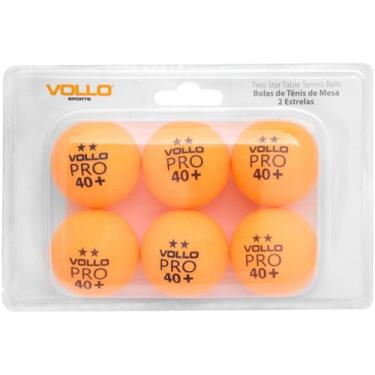Imagem de Bola De Tênis De Mesa - 6 Unidades Laranja - Vollo Sports, Laranja