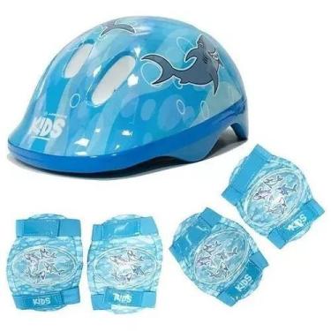 Imagem de kit Segurança Infantil Capacete+Joelheira+Cotoveleira Tam M - Absolute