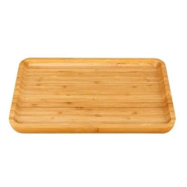 Imagem de Petisqueira Bandeja Retangular De Bambu Multiúso 27x17cm - GENERIC