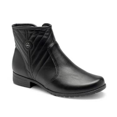 Imagem de Bota Feminina Dakota Salto Bloco Baixo Cano Curto Tendência, 36, Preto