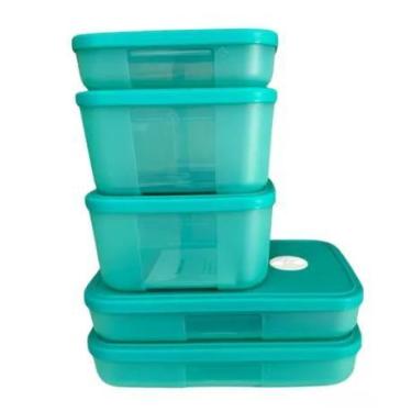 Imagem de Tupperware  Freezertime Cor Verde Kit 5 Peças