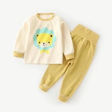 Imagem de Conjunto De Pijamas De Algodão Para Bebês Meninos E Meninas, Manga Lon