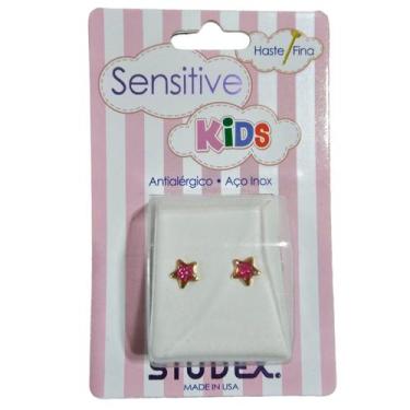 Imagem de Brinco Studex Senstive Kids Estrela Rosa 6X6mm SK3542Y, Dourado