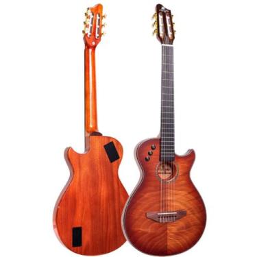 Imagem de Violão Eletroacústico Nylon Marquês VN-14MGTEQ Mahogany Tigrado Flat