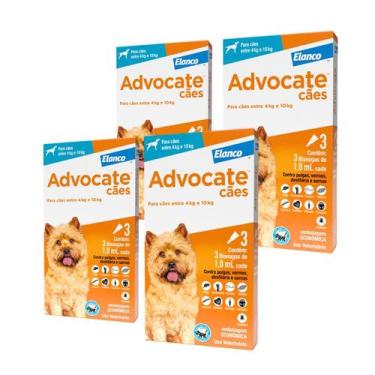 Imagem de 4 Advocate Gatos 4 A 8kg Antipulgas Envio Imediato Com Nf - Elanco