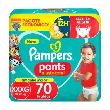 Imagem de Fralda Pampers Pants Ajuste Total Tamanho XXXG 70 Unidades Descartávei