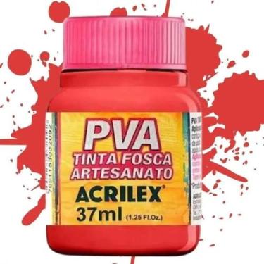 Imagem de Tinta Pva Fosca 37ml Cor 541 Vermelho Vivo Acrilex