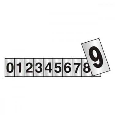 Imagem de Placa Sinalizacao Aluminio 02,5X05 ''Numerais 0A9'' 100Cr - SINALIZE
