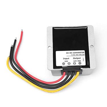 Imagem de Walfront DC Converter 24V a 12V 20A 240W Redutor de Tensão Transformador Adaptador Regulador Potência à prova d'água IP68 para Caminhão de Carro Veículo Automotivo