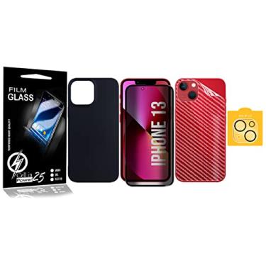 Imagem de Capinha Aveludada Preta + Pel 3d Privacidade + Câmera + Traseira IPhone 13 6.1 - Cell In Power25