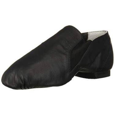 Imagem de Bloch Dance Bota feminina de couro com elastano e sola dividida elástica, Preto, 3 Little Kid