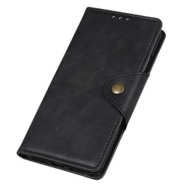 Imagem de Capa flip para Google Pixel 6/6 Pro, capa carteira de couro magnético flip de com suporte para cartão e suporte à prova de choque, preta, 6 Pro 17 cm