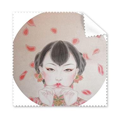 Imagem de Pano de limpeza de pintura de beleza tradicional chinesa vermelha limpador de óculos de tela de telefone 5 peças