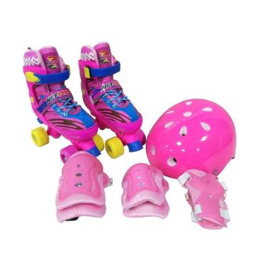 Imagem de Patins Roller Kit Turma da Aventura Rosa 34 ao 38 Unitoys