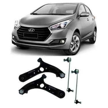 Imagem de Bandeja + Bieleta Hyundai Hb20 CLimitador Dianteira 2016 Até 2019 O Par