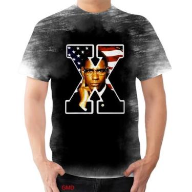 Imagem de Camiseta Camisa Malcolm X Defensor Ativista Nacionalista - Estilo Krak