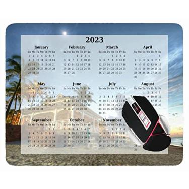 Imagem de Mouse pad colorido ano 2022 calendário Feliz Natal engraçado animal pássaro tapete antiderrapante teclado mouse pad