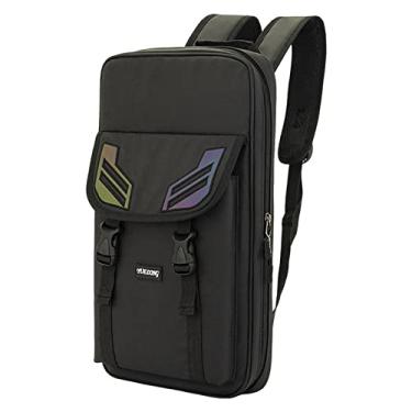 Imagem de YIJU 1 peça baqueta baqueta bolsa de armazenamento bolsa de ombro ajustável suporte de pano oxford accs baqueta preta bolsa para viagem concerto concerto