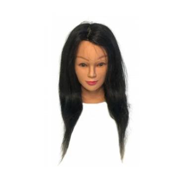 Imagem de Cabeça De Treino Cabelo Castanho Escuro Natural suporte