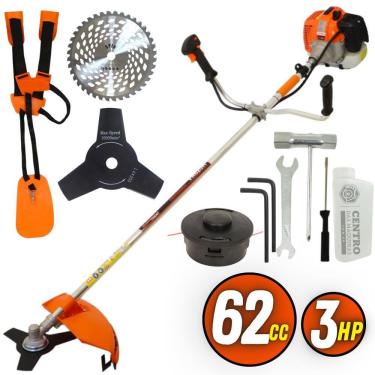 Imagem de Roçadeira Lateral À Gasolina Vulcan Vr620h 2 Tempos 62cc 3hp 10500rpm Profissional + Faca Circular Com Videa De 40 Dentes e Jogo de Ferramentas