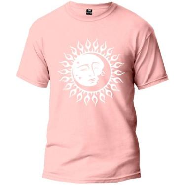 Imagem de Camiseta Lua E Sol Adulto Camisa Manga Curta Premium 100% Algodão Fres