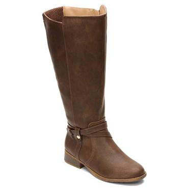 Imagem de LifeStride Bota feminina Xtrovert cano alto, Cano largo caramelo escuro, 35