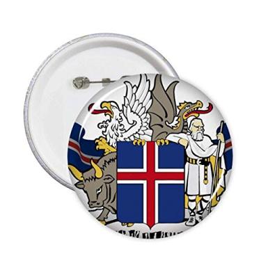 Imagem de Emblema nacional da Noruega com símbolo do país alfinetes de emblema de botão para decoração 5 peças