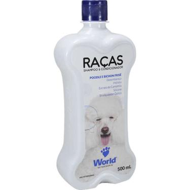 Imagem de Shampoo e Condicionador World Veterinária Raças Poodle e Bichon Frisé - 500 mL