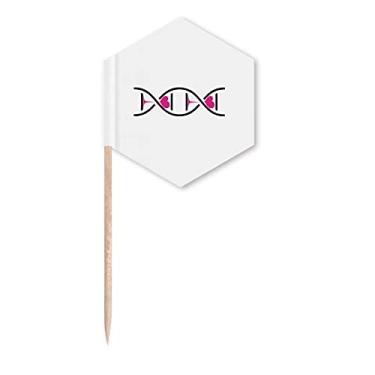 Imagem de Ampulheta Amor Dupla Helix Gene Palito de Dente Bandeiras de Cupcake Picks Festa Celebração