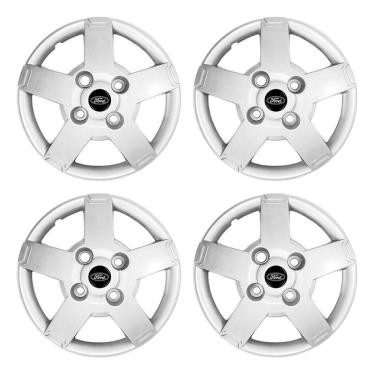 Imagem de Jogo Calota Aro 13 Ford Ka 2008 2009 2010 2011 2012 Prata