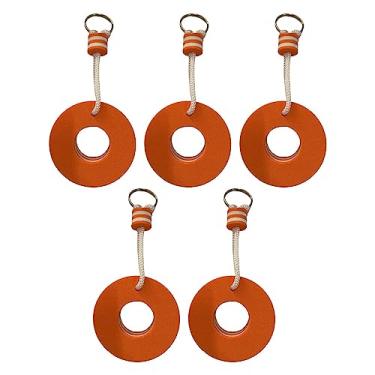 Imagem de Conjunto de 5 chaveiros flutuantes de espuma laranja premium, flutuantes de caiaque, natação, surfe, chaveiro, flutuante, flutuante