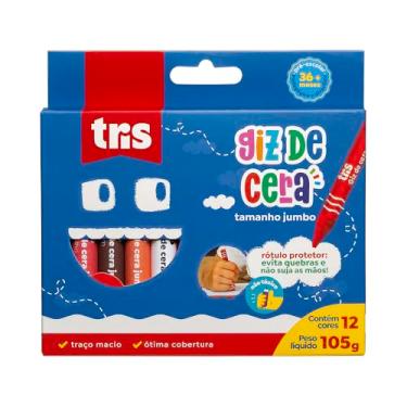 Imagem de Giz Cera Tris Super Jumbo 6 Cores