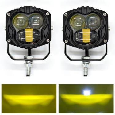 Imagem de ECAHAYAKU Barra de luz âmbar de 70 W LED de 70 cm, luzes de cubo offroad, farol de neblina, holofote para caminhões, barco, quadriciclo, jipe, carro, trator, UTV, carrinho de golfe